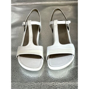 Ecco Touch 25 S Womens‎ US 10-10.5 White Leather Wedge Summer Comfort New in Box